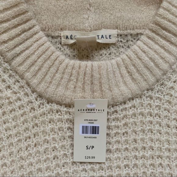 New Aeropostale Waffle Knit Sweater Size Small - Picture 3 of 4
